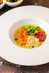 Minestra di verdure, a traditional Italian vegetable soup made with celery and other vegetables