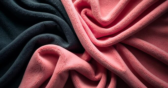 Background image texture of fleece, soft napped insulating material composed of polyester.