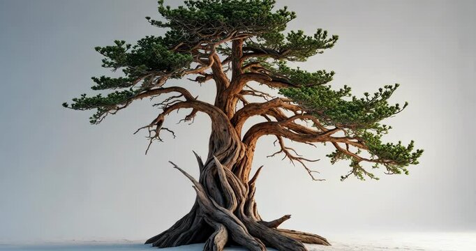 Bristlecone Pine. Ancient pine tree set against a background.
