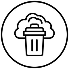 Vector Design Cloud Delete Icon Style