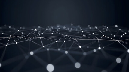 
Neural network, artificial intelligence, social connections, digital database, polygonal mesh 3D illustration