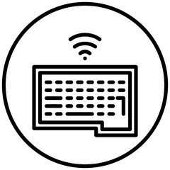 Vector Design Wireless Keyboard Icon Style