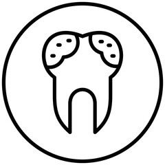 Tooth Decayed Icon Style