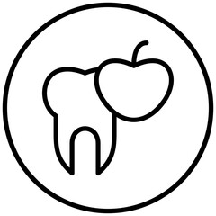 Tooth Nutrition Icon Style
