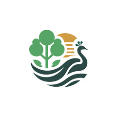 Peacock leaf logo