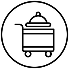 Serving Cart Icon Style