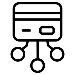 Secure credit card Line Icon