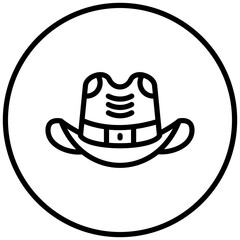 Cowboy Hat Icon Style
