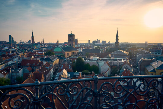 Spiral Walk and Panoramic Views from Rundetaarn in Copenhagen, Denmark