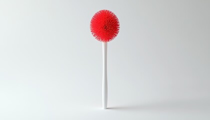 beautiful Silicone Massage Brush with Spiky Ball Head Isolated on White Background