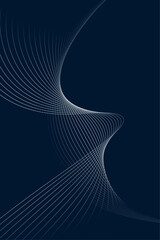 Elegant Abstract Wireframe Wave on Dark Background – Futuristic Digital Design