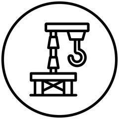 Harbor Crane Icon Style