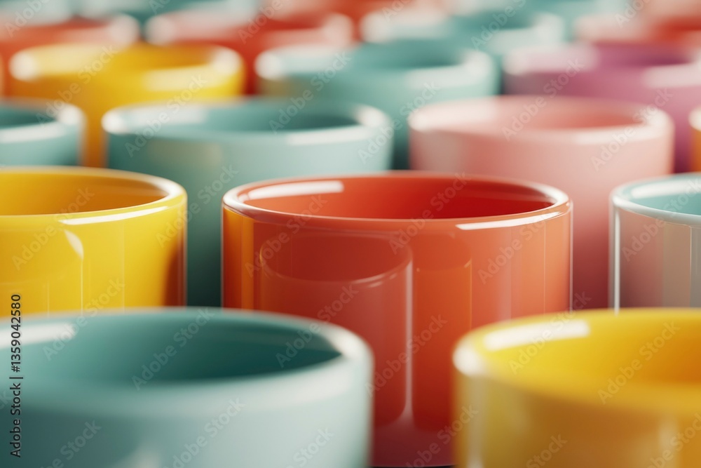 Aufkleber colorful array of cylindrical shapes in a repetitive pattern for use as background