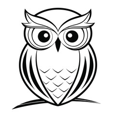 Black Owl with Abstract Silhouette Design