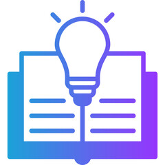 Knowledge glyph gradient icon
