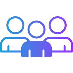 Fototapeta premium Customers glyph gradient icon