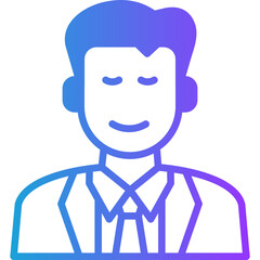 Manager glyph gradient icon