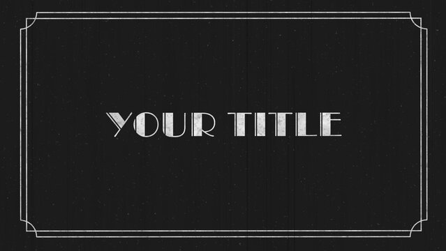 Vintage Old School Movie Film Rolling Intro