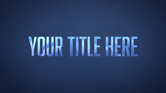 Water Glass Reflective Blue Title Intro