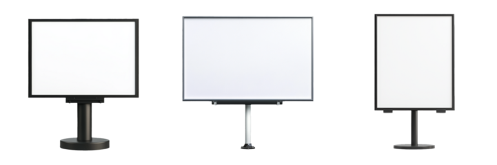 Three Blank Billboards Ready for Advertising Placement in Urban Environment