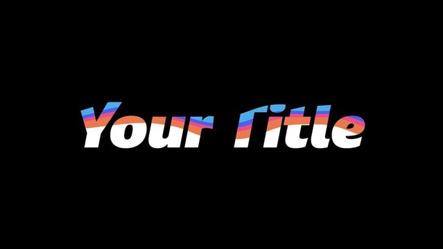 Filling Text with Liquid Colorful Title Intro