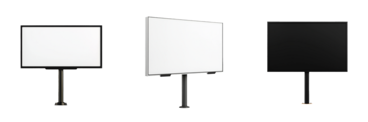 Blank Advertising Billboards Ready for Custom Design in Urban Environment