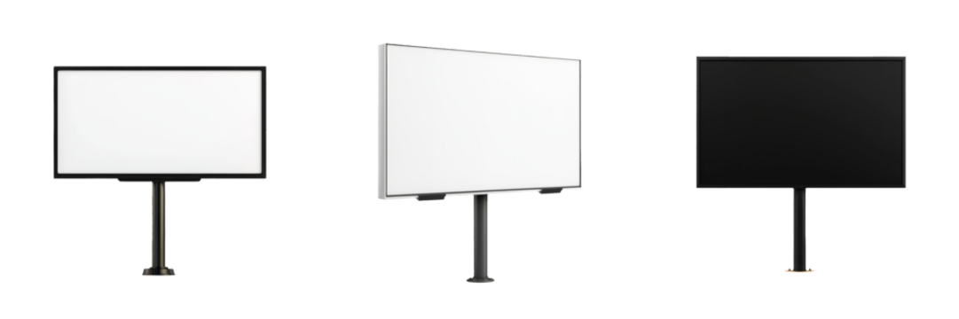 Blank Advertising Billboards Ready for Custom Design in Urban Environment