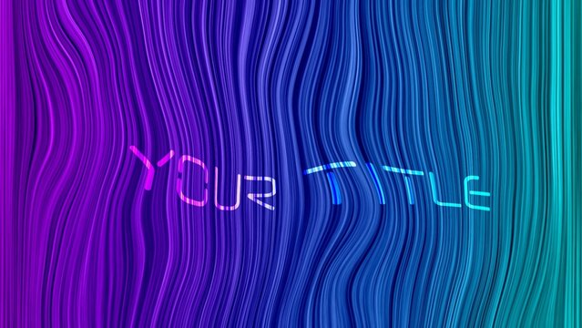 Wavy Liquid Lines Trippy Text & Title Intro