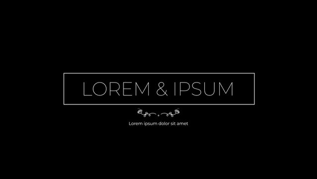 Modern Romantic Wedding Title