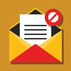 Envelope with mail icon and email symbol vector design