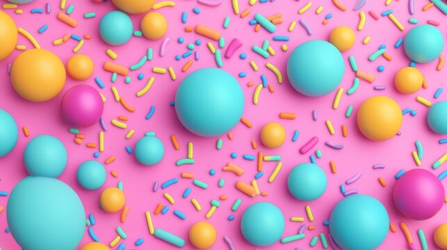 Vibrant sprinkle pattern for eye catching design banner background in realistic style