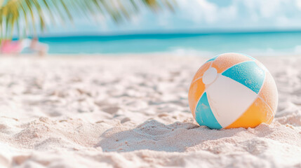 Obraz premium Summer Fun at the Beach: An invitation to relaxation and leisure under the sun