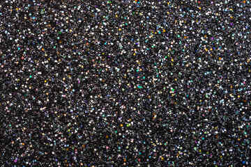 Shiny luxury black glitter texture surface background