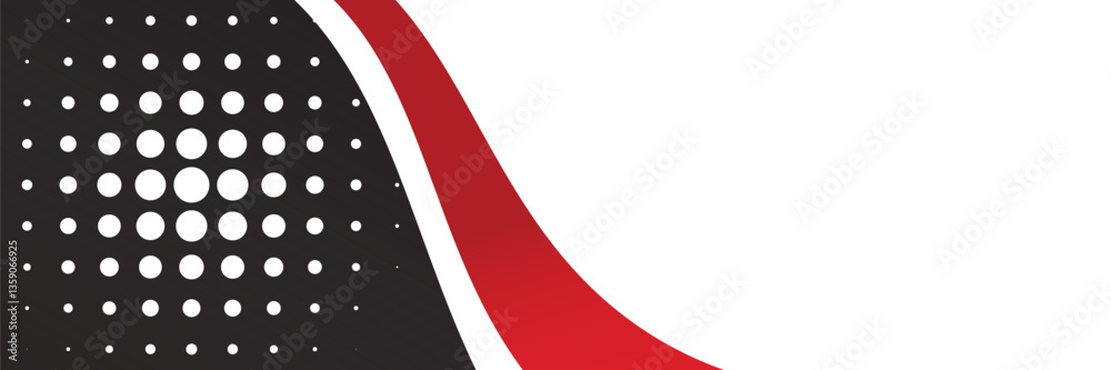 Poster abstract red waves are flowing on black and white background. red line background curve element.