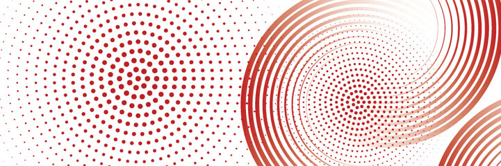 Abstract white background with red circle lines. Digital future technology concept. vector illustration. eps10.