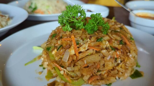 Sri Lankan Kottu Roti with Vegetables and Spices