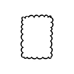 cloud frame line hand drawn