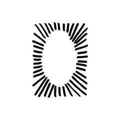 frame with rays element