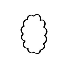 cloud frame line hand drawn