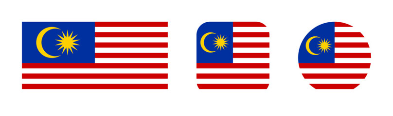 Malaysia flag icon set