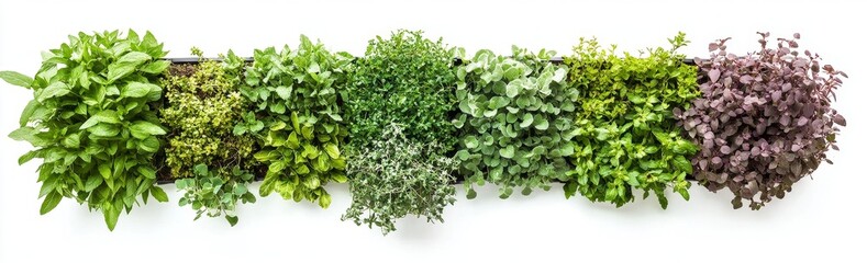 Naklejka premium Assortment of Herbs in Planters