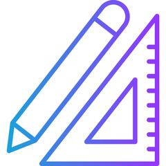Measure line gradient icon