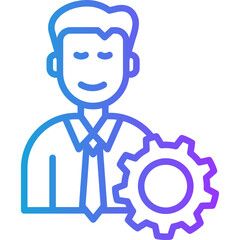 Administration line gradient icon