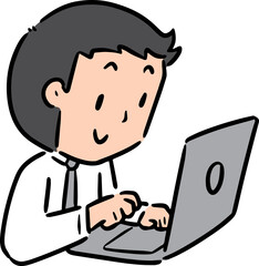 Illustration of office worker