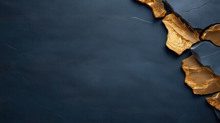 Dark sapphire marble with bold metallic gold veins showcases an exquisite design perfect for luxury spaces and stylish interiors