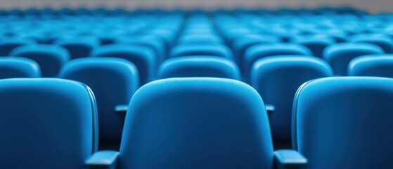Fototapeta premium Blue empty theater seats