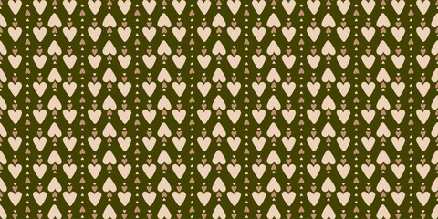 Heart shapes modern abstract seamless pattern. Romantic hand drawn vector design illustration. Colorful background for surface design. Creative repeatable wallpaper background design