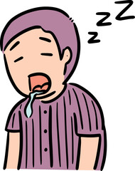 Illustration of sleeping man