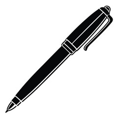 Professional Pen Silhouette for Graphic Design and Branding