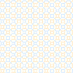 Geometric pattern with light blue and peach colors on a white background, seamless design, abstract illustration